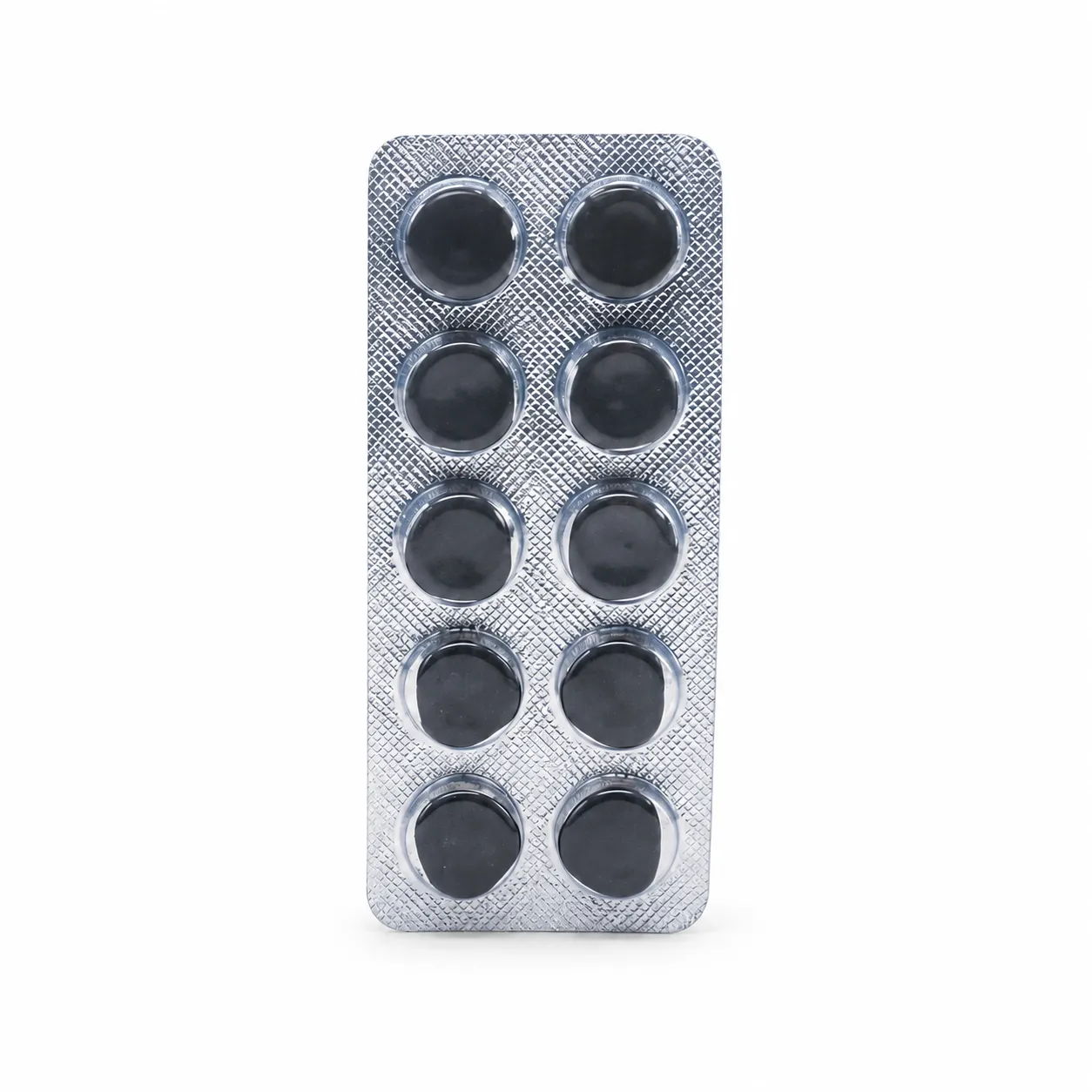 CareForce 200mg dark tablets in vertical silver blister pack