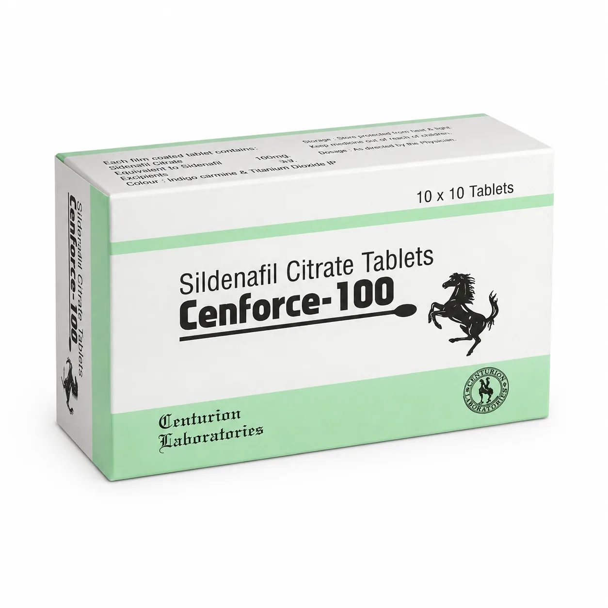 Cenforce 100mg sildenafil citrate tablets box front view